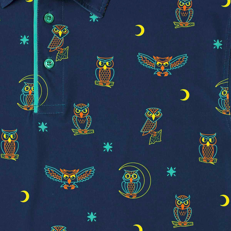 RSVLTS Night Owls All-Day Polo in Blue — detail 4