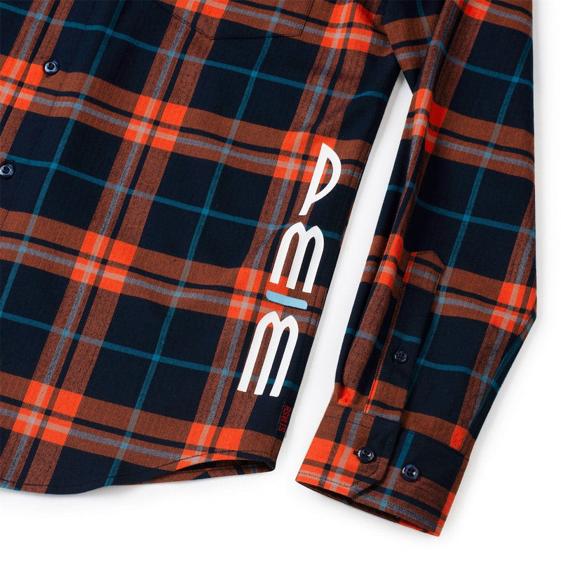 RSVLTS Oh My Flanta! BorlandFlex Long Sleeve Flannel in Blue — detail 2