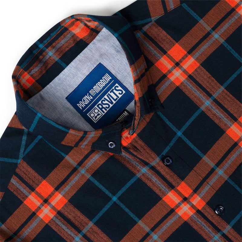 RSVLTS Oh My Flanta! BorlandFlex Long Sleeve Flannel in Blue — detail 3