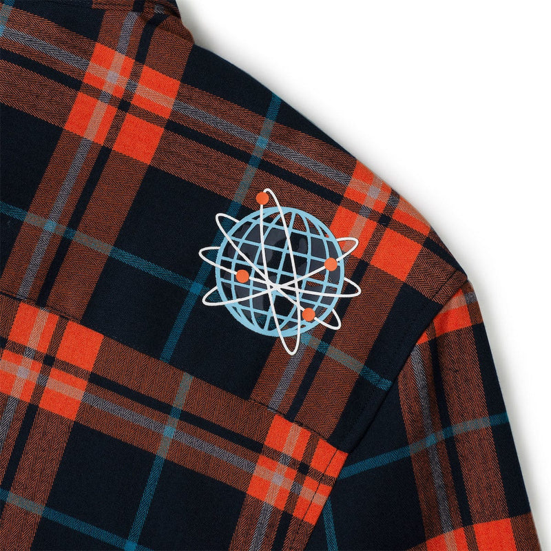 RSVLTS Oh My Flanta! BorlandFlex Long Sleeve Flannel in Blue — detail 4