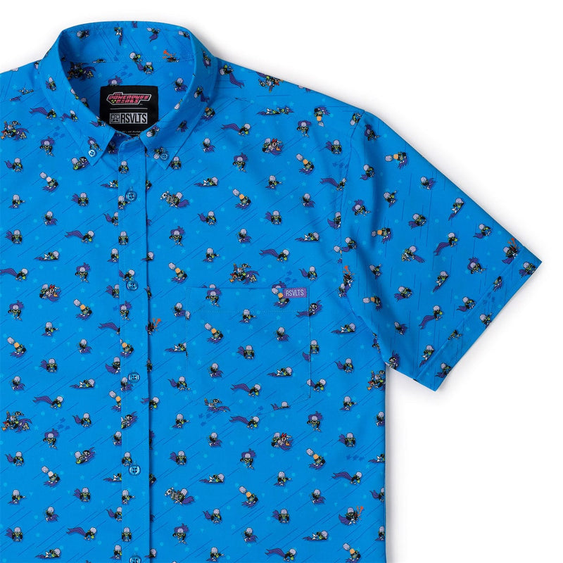 RSVLTS I AM MOJO JOJO KUNUFLEX Short Sleeve Shirt in Blue — detail 5