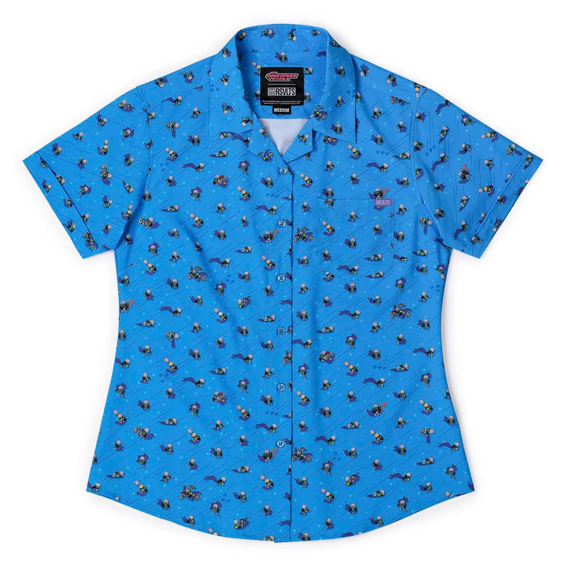 RSVLTS I AM MOJO JOJO Women's KUNUFLEX Short Sleeve Shirt in Blue — detail 2