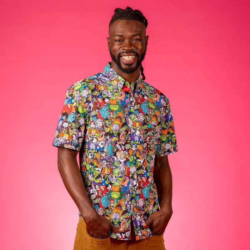 RSVLTS Citizens of Townsville KUNUFLEX Short Sleeve Shirt in Multicolor — detail 2