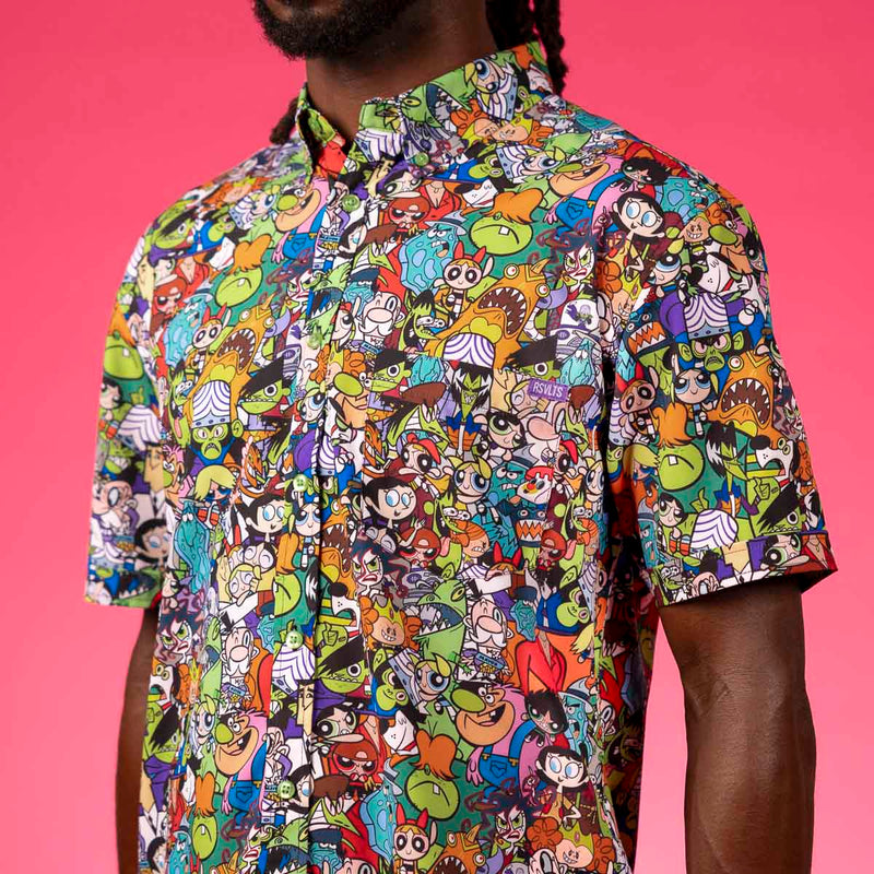 RSVLTS Citizens of Townsville KUNUFLEX Short Sleeve Shirt in Multicolor — detail 4