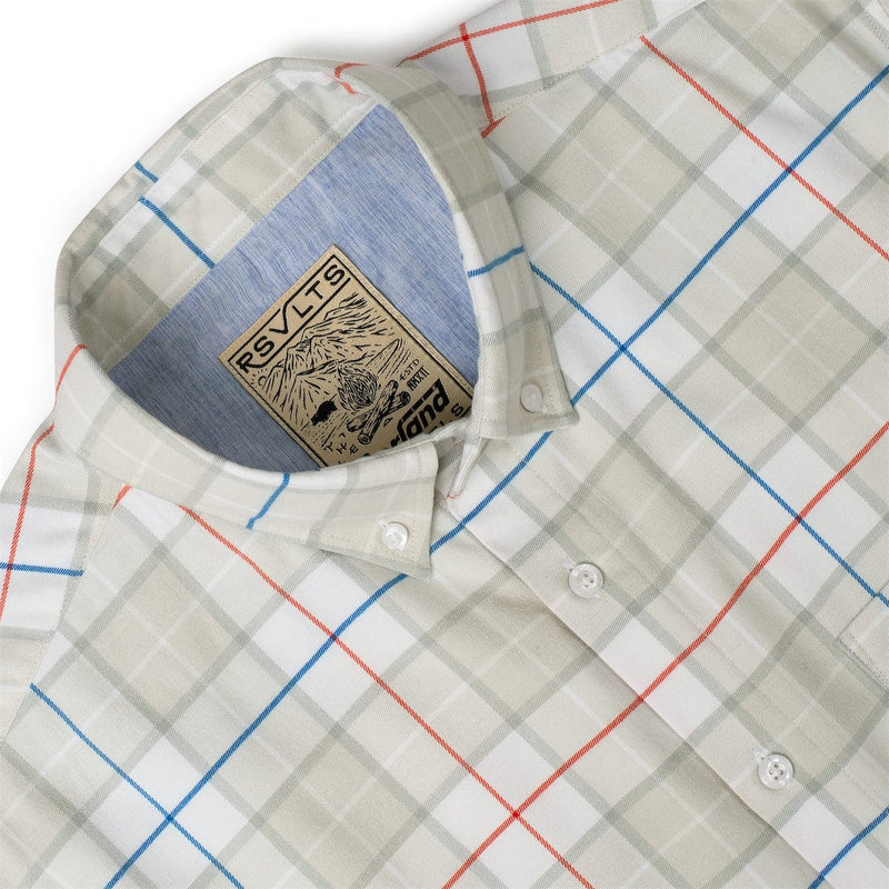 RSVLTS Flanley Tucci BorlandFlex Long Sleeve Flannel (2024 Fit) in Neutral — detail 4