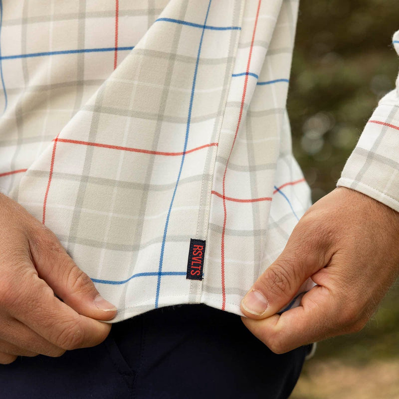 RSVLTS Flanley Tucci BorlandFlex Long Sleeve Flannel (2024 Fit) in Neutral — detail 6