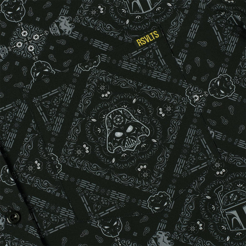 RSVLTS Day of the Dark Side KUNUFLEX Short Sleeve Shirt in Black — detail 2