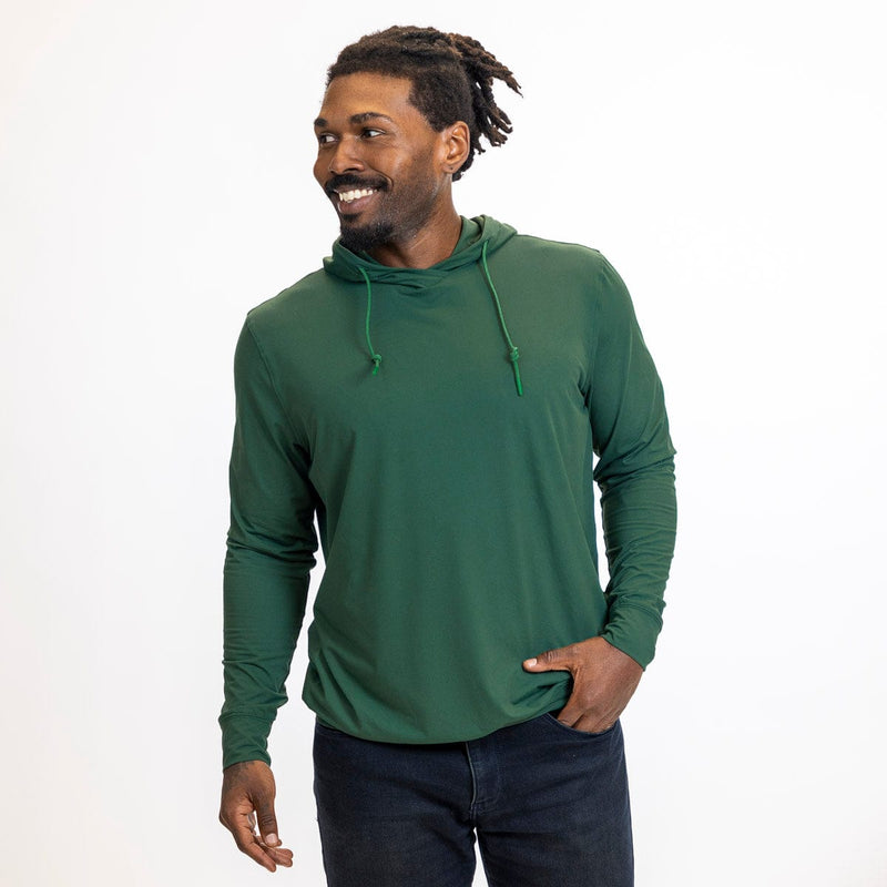 RSVLTS Jungle Surge Performance Hoodie in Green — front view