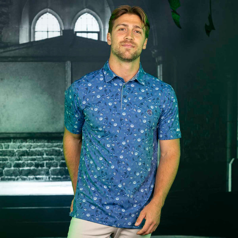 RSVLTS Full Moon Madness All-Day Polo in Blue — detail 2