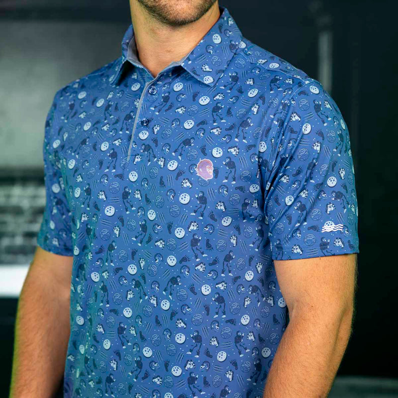 RSVLTS Full Moon Madness All-Day Polo in Blue — detail 4