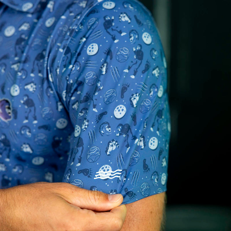 RSVLTS Full Moon Madness All-Day Polo in Blue — detail 6