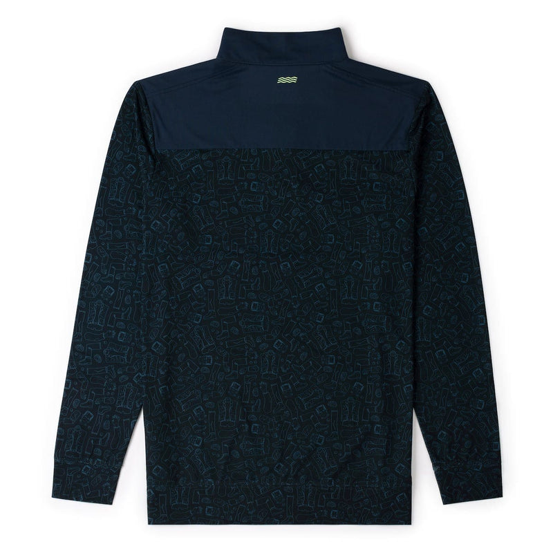 RSVLTS Some Assembly Required Quarter Zip in Black — detail 3