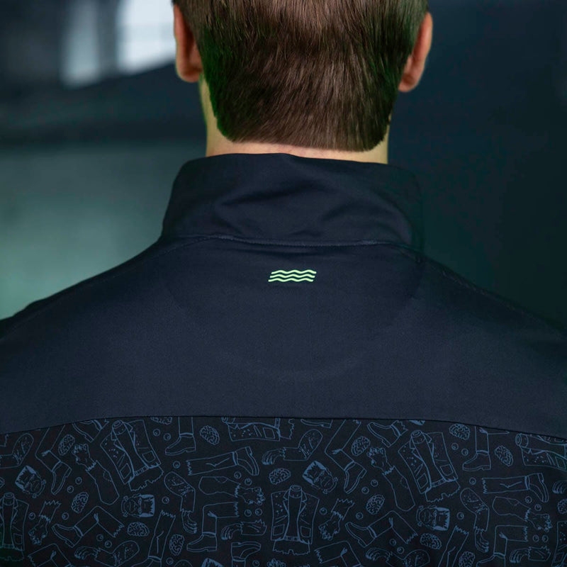 RSVLTS Some Assembly Required Quarter Zip in Black — detail 7