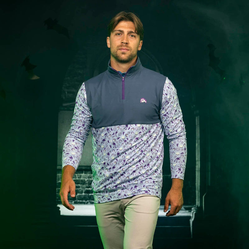RSVLTS Full Moon Madness Quarter Zip in Purple — detail 2