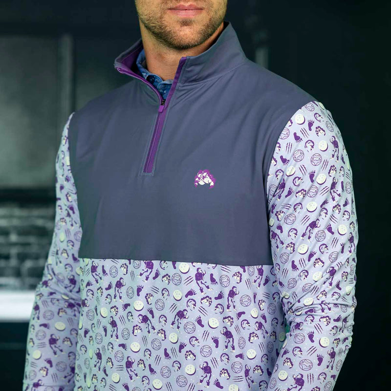 RSVLTS Full Moon Madness Quarter Zip in Purple — detail 4