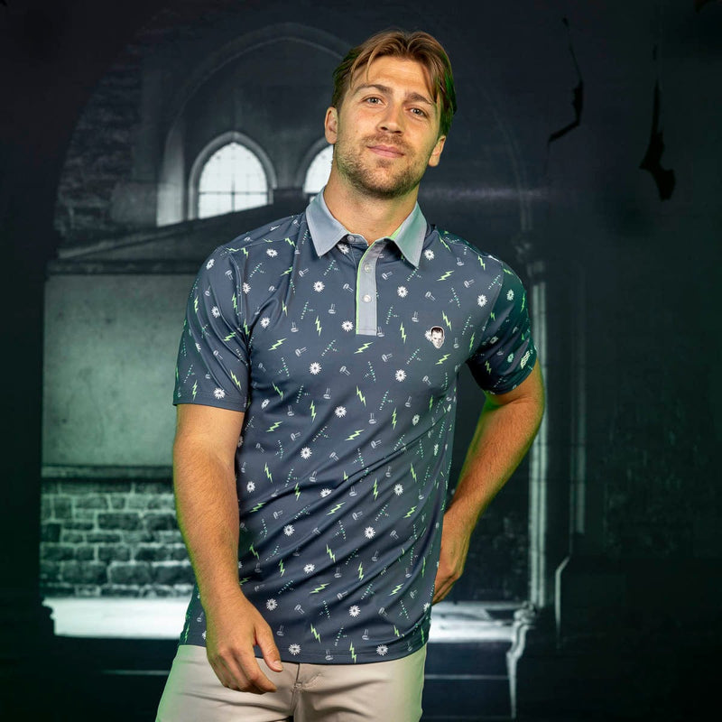 RSVLTS Bolts & Volts All-Day Polo in Blue — detail 2