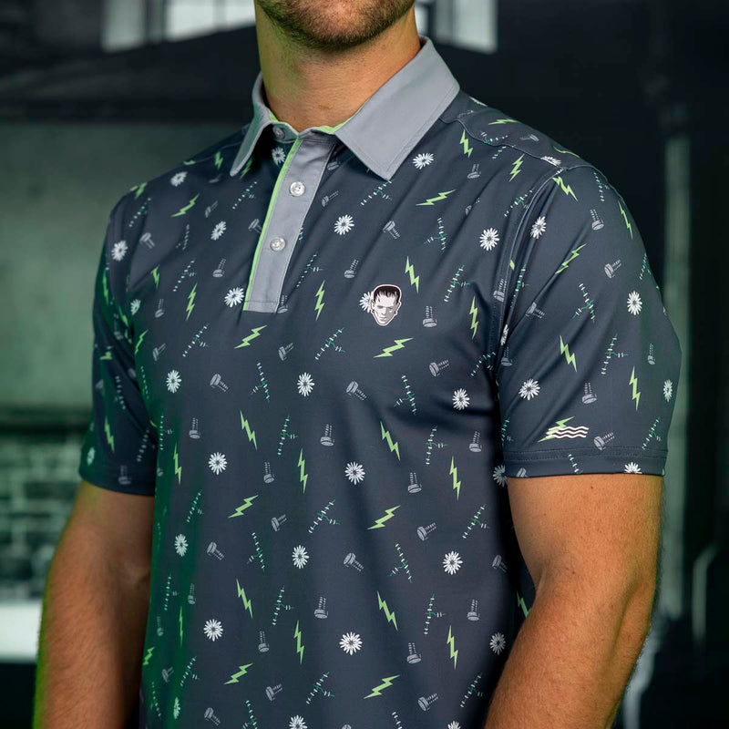RSVLTS Bolts & Volts All-Day Polo in Blue — detail 4