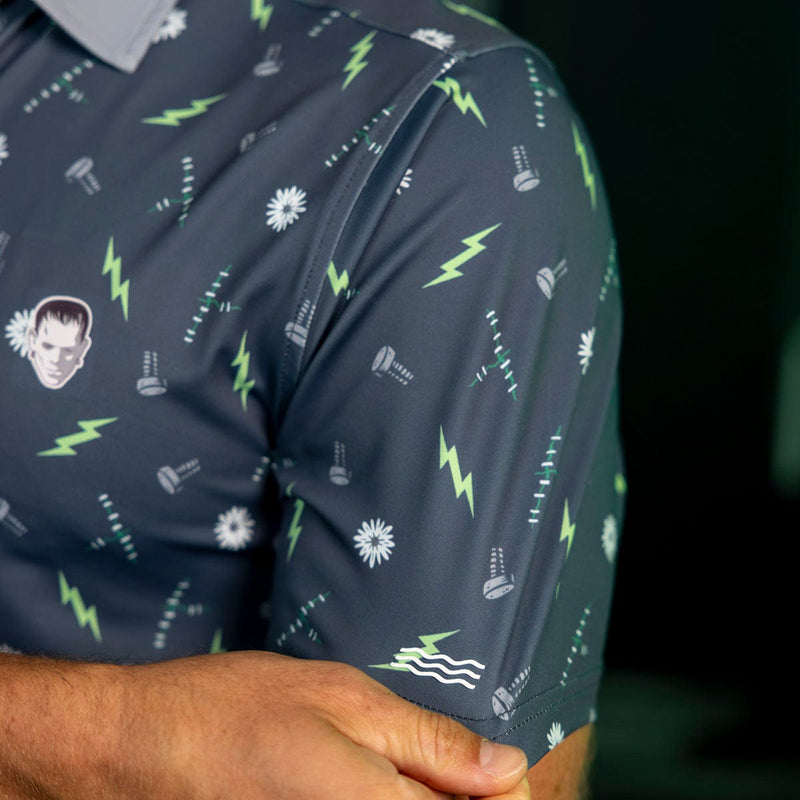 RSVLTS Bolts & Volts All-Day Polo in Blue — detail 6