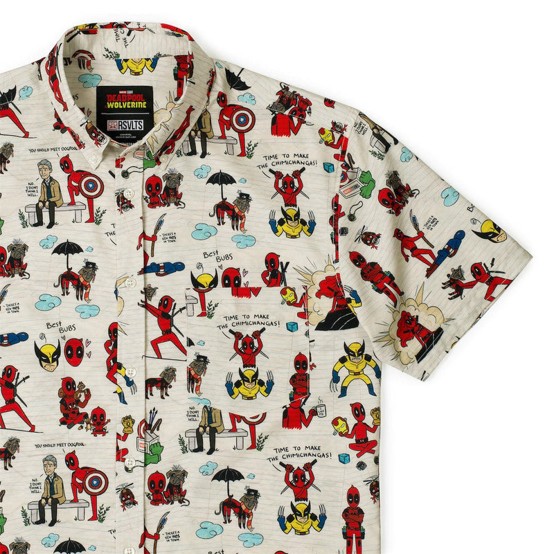 RSVLTS Wade's World KUNUFLEX Short Sleeve Shirt in Multicolor — front view