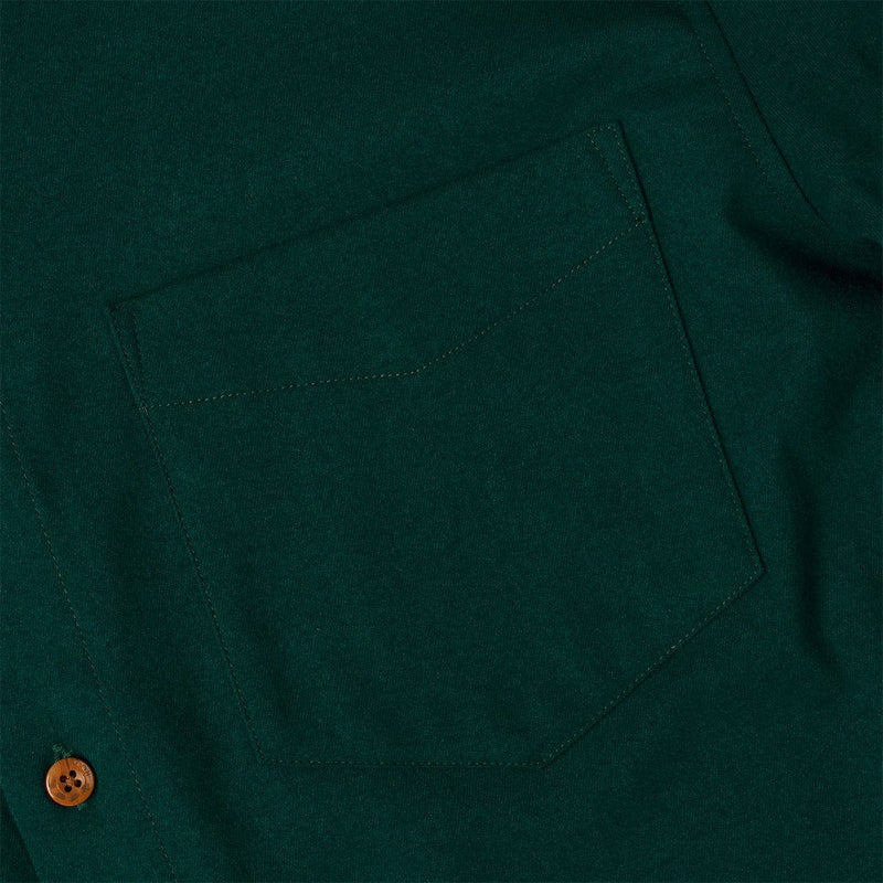 RSVLTS Dark Emerald BorlandFlex Long Sleeve Flannel (2024 Fit) in Green — detail 5