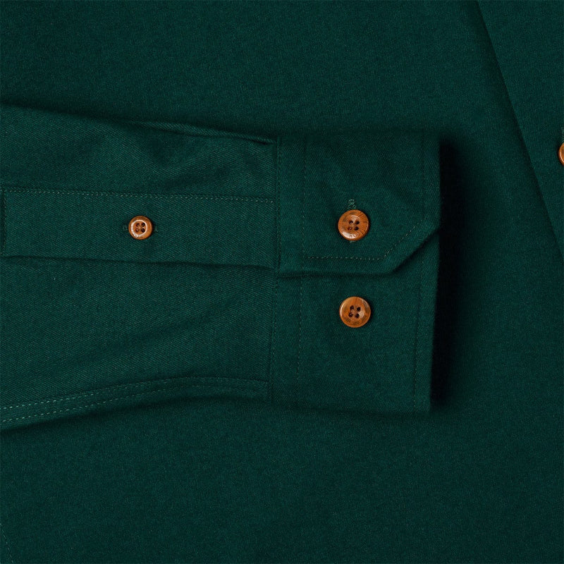 RSVLTS Dark Emerald BorlandFlex Long Sleeve Flannel (2024 Fit) in Green — detail 6