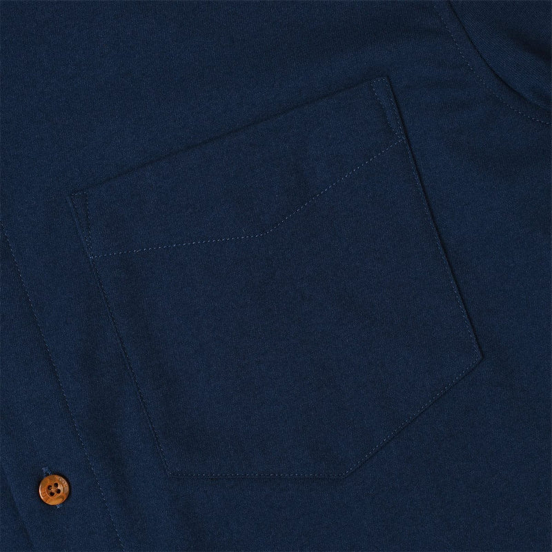 RSVLTS Navy BorlandFlex Long Sleeve Flannel (2024 Fit) in Blue — detail 5