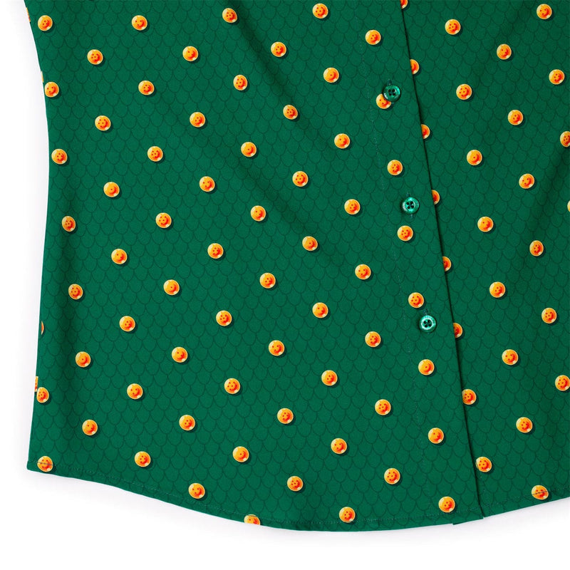 RSVLTS Dragon Balls Women's KUNUFLEX Short Sleeve Shirt in Green — detail 4