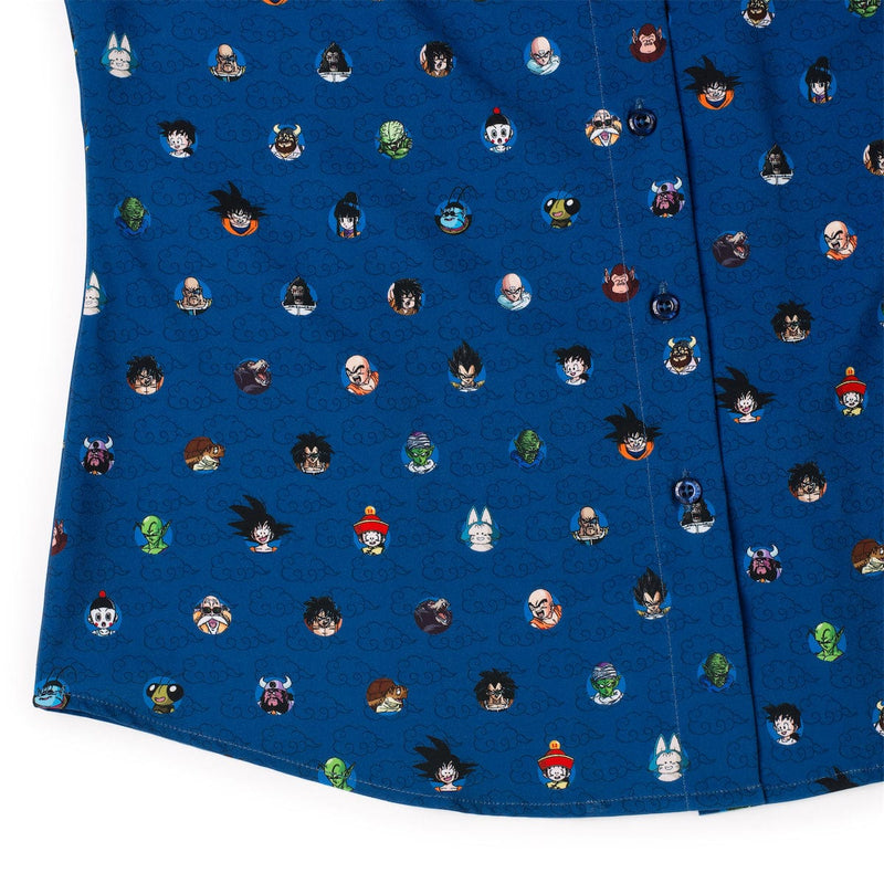 RSVLTS Saiyan Saga Women's KUNUFLEX Short Sleeve Shirt in Blue — detail 4
