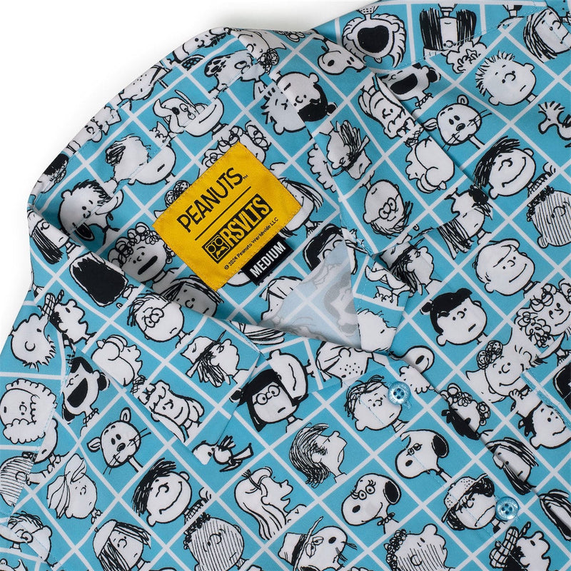 RSVLTS The Peanut Gallery Women's KUNUFLEX Short Sleeve Shirt in Blue — detail 6