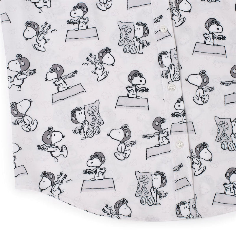 RSVLTS The Flying Ace KUNUFLEX Short Sleeve Shirt in Gray — detail 5