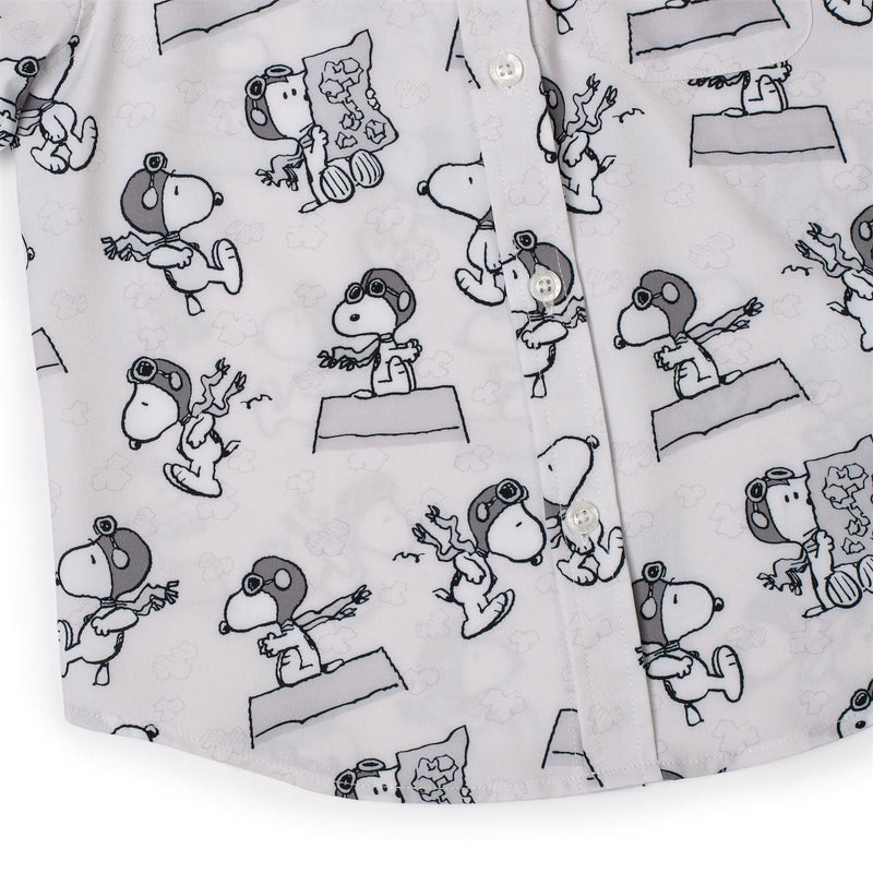 RSVLTS The Flying Ace Preschool KUNUFLEX Short Sleeve Shirt in Gray — detail 5