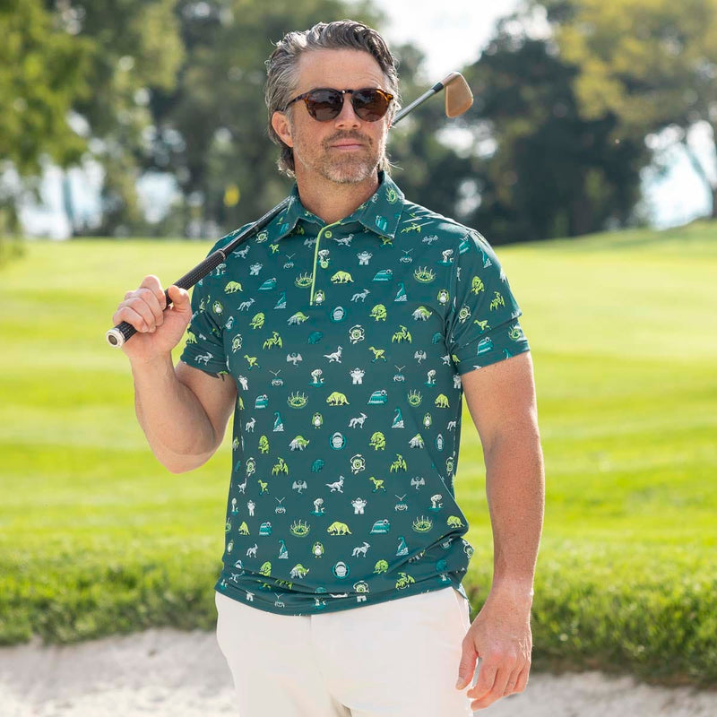 RSVLTS Encyclopedia Galactica All-Day Polo in Green — detail 2