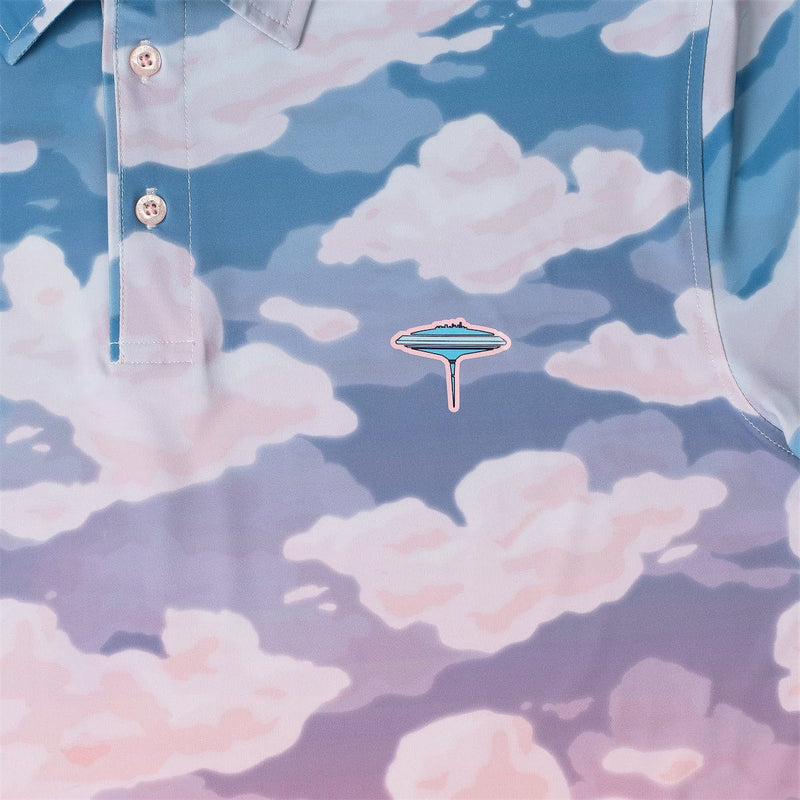 RSVLTS Cloud City Sunset All-Day Polo in Blue — detail 3