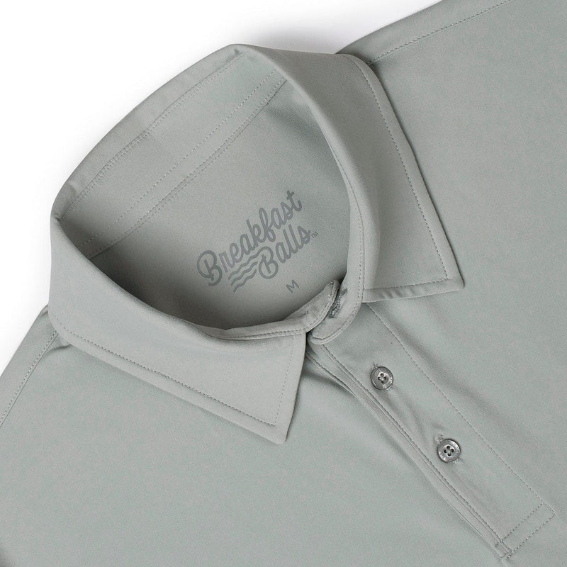 RSVLTS Limestone Commuter Short Sleeve Polo in Gray — detail 4