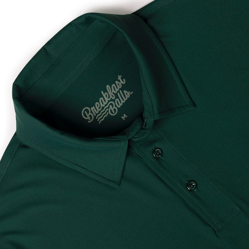 RSVLTS Smoke Pine Commuter Long Sleeve Polo in Green — detail 4