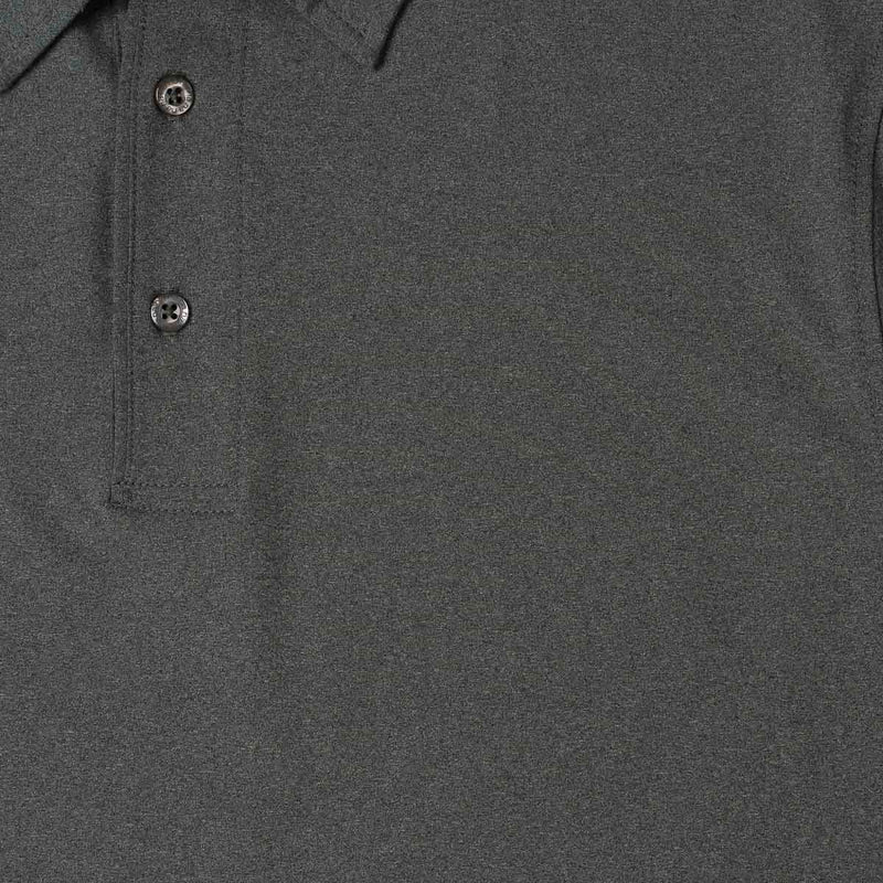 RSVLTS Iron Gate Melange Commuter Long Sleeve Polo in Gray — detail 5