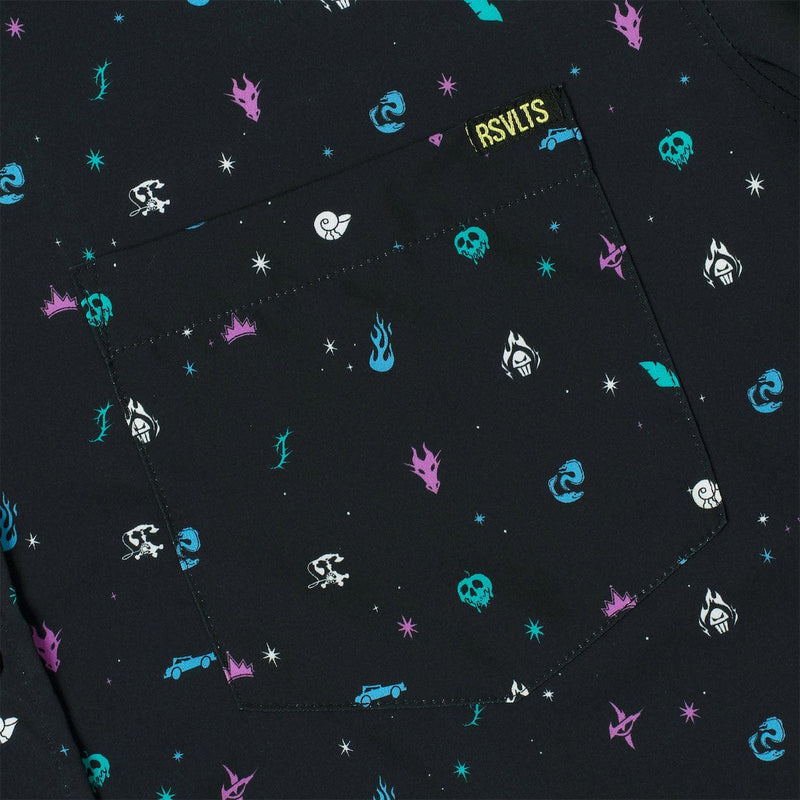 RSVLTS Terrible Trinkets KUNUFLEX Short Sleeve Shirt in Black — detail 2