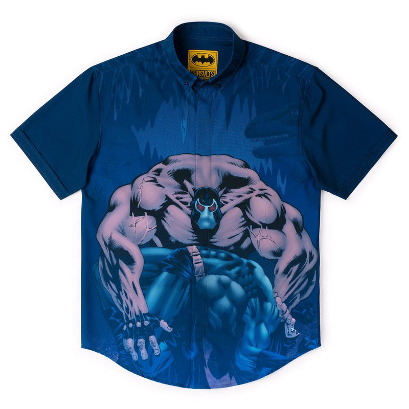 RSVLTS Breaking Bat KUNUFLEX Short Sleeve Shirt in Blue — front view