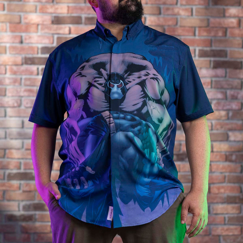 RSVLTS Breaking Bat KUNUFLEX Short Sleeve Shirt in Blue — detail 4
