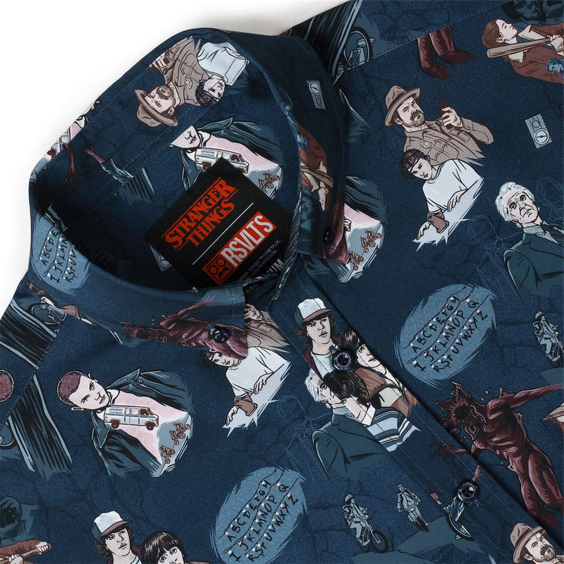 RSVLTS Something Is Coming KUNUFLEX Short Sleeve Shirt in Blue — detail 6