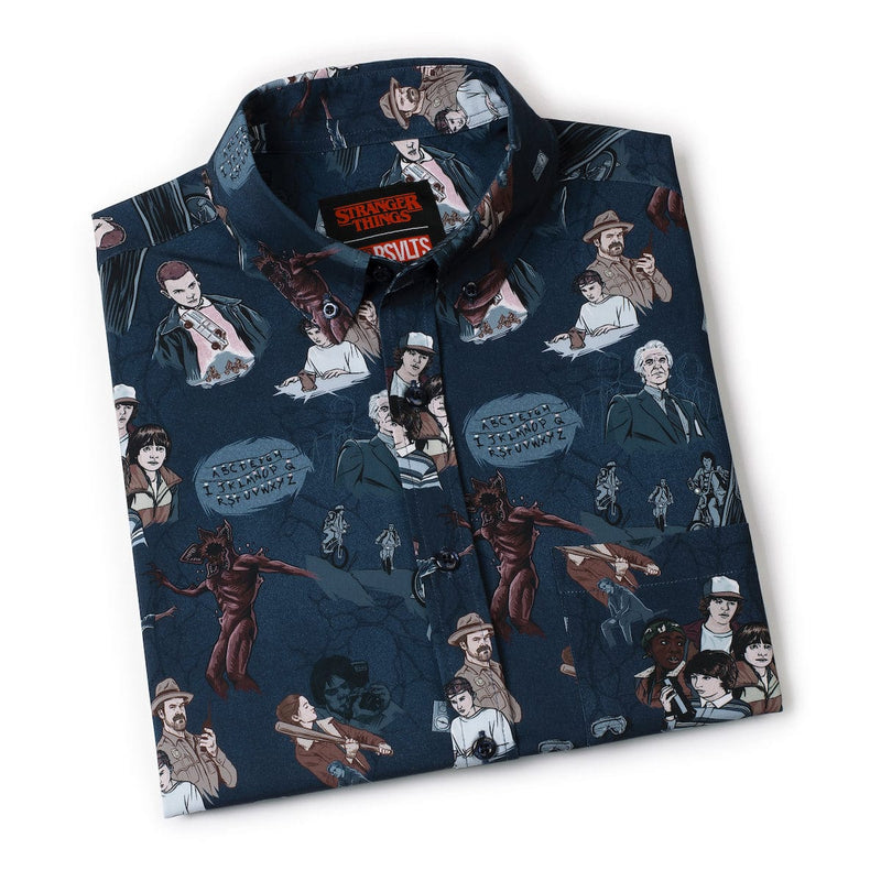 RSVLTS Something Is Coming KUNUFLEX Short Sleeve Shirt in Blue — detail 8