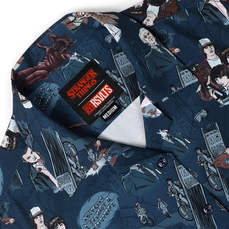 RSVLTS Something Is Coming Women's KUNUFLEX Short Sleeve Shirt in Blue — detail 6