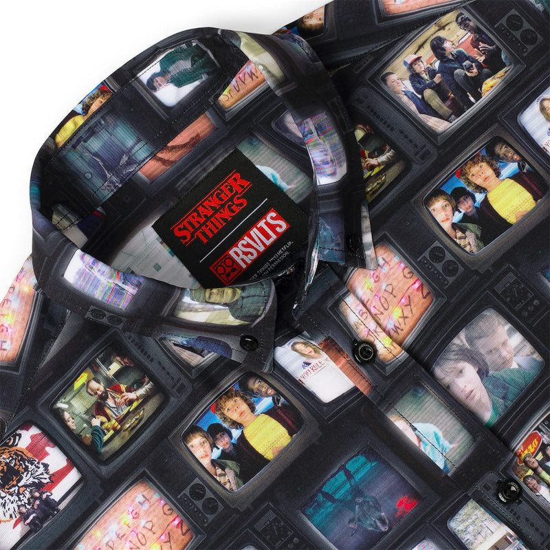RSVLTS Strange Signals KUNUFLEX Short Sleeve Shirt in Black — detail 2