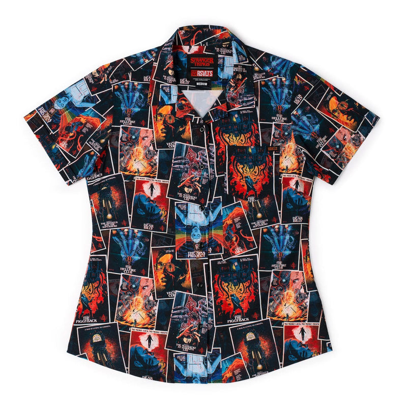 RSVLTS The Art of Four Women's KUNUFLEX Short Sleeve Shirt in Black — detail 2