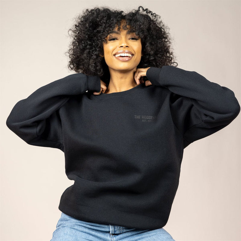 RSVLTS Roosevelts Stealth Crewneck Sweatshirt in Black — detail 3