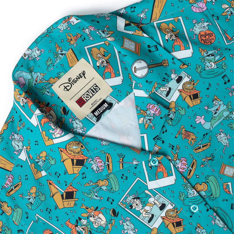RSVLTS Lester’s Possum Park Women's KUNUFLEX Short Sleeve Shirt in Green — detail 3