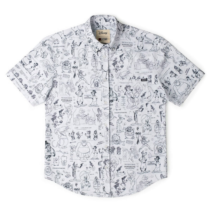RSVLTS Art of A Goofy Movie KUNUFLEX Short Sleeve Shirt in White — detail 5