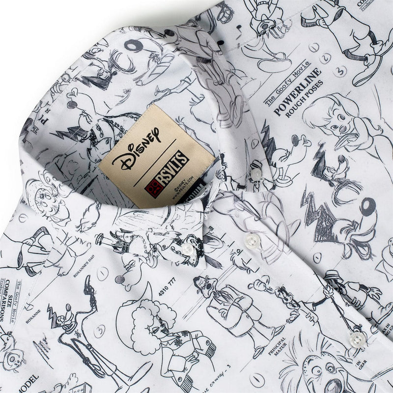 RSVLTS Art of A Goofy Movie KUNUFLEX Short Sleeve Shirt in White — detail 6