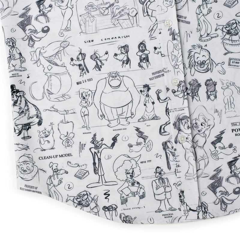 RSVLTS Art of A Goofy Movie KUNUFLEX Short Sleeve Shirt in White — detail 7