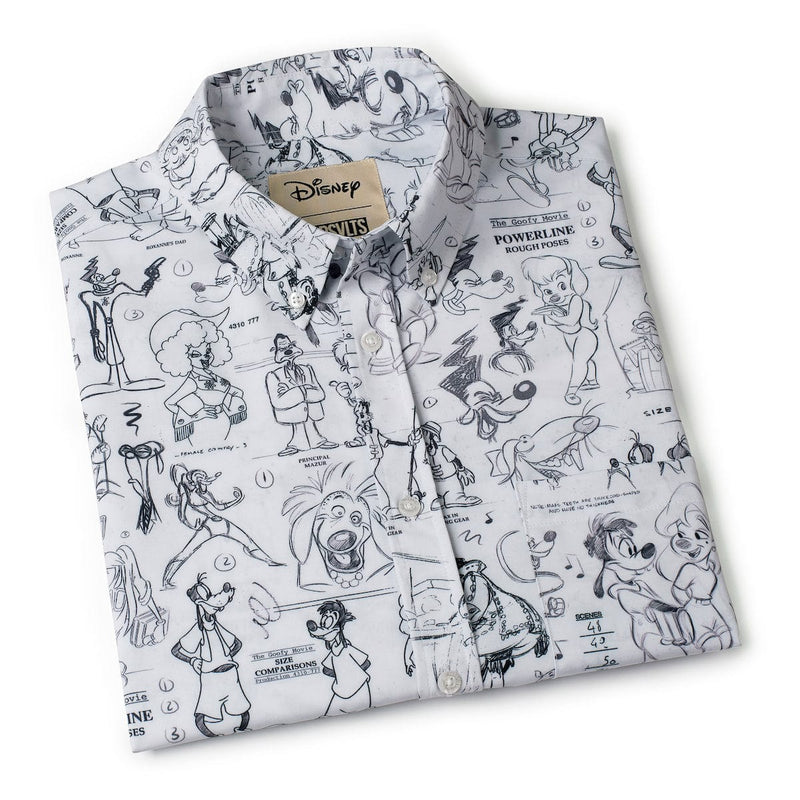 RSVLTS Art of A Goofy Movie KUNUFLEX Short Sleeve Shirt in White — detail 8